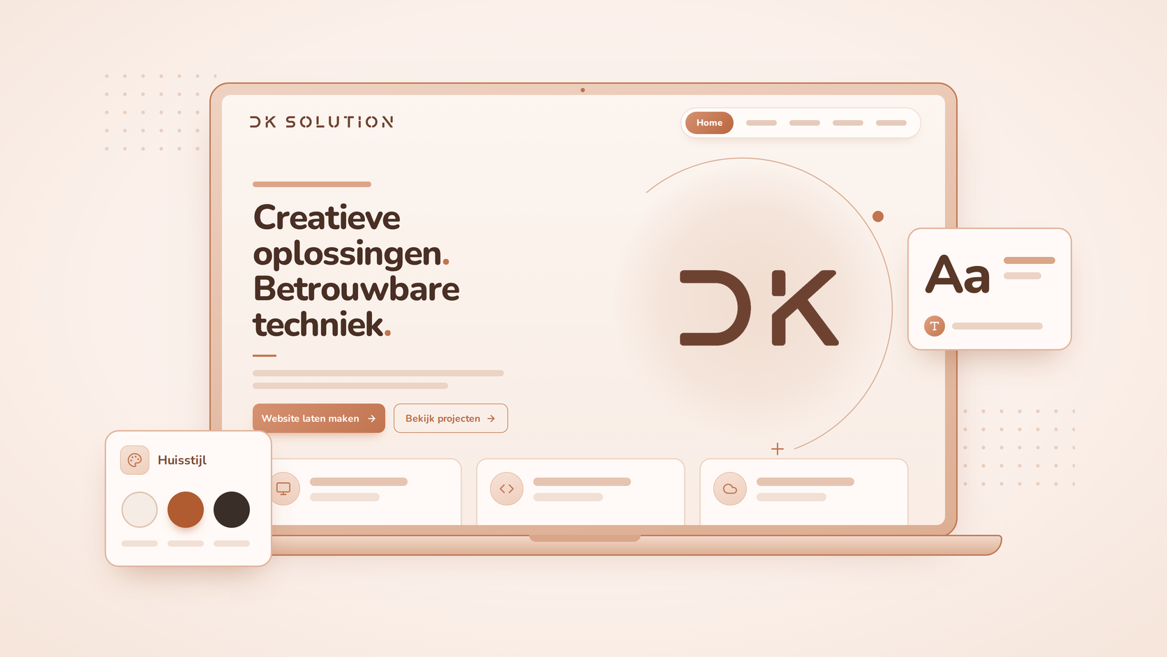 Project image of DK Solution website