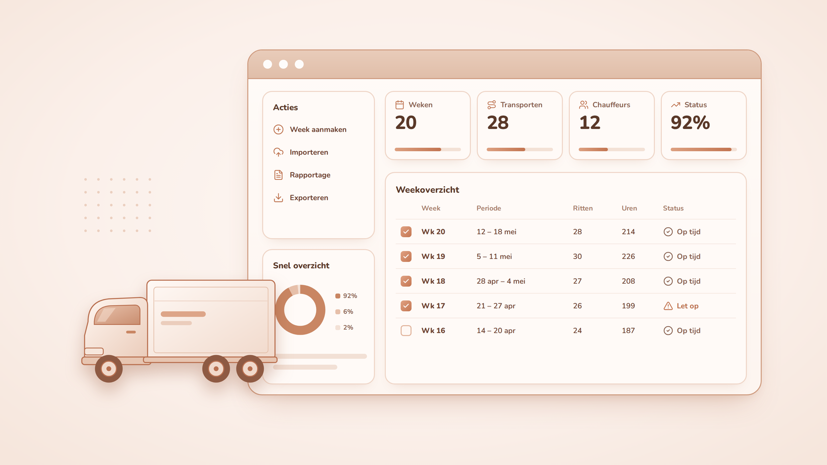 Project image of Eren Transport timesheet management