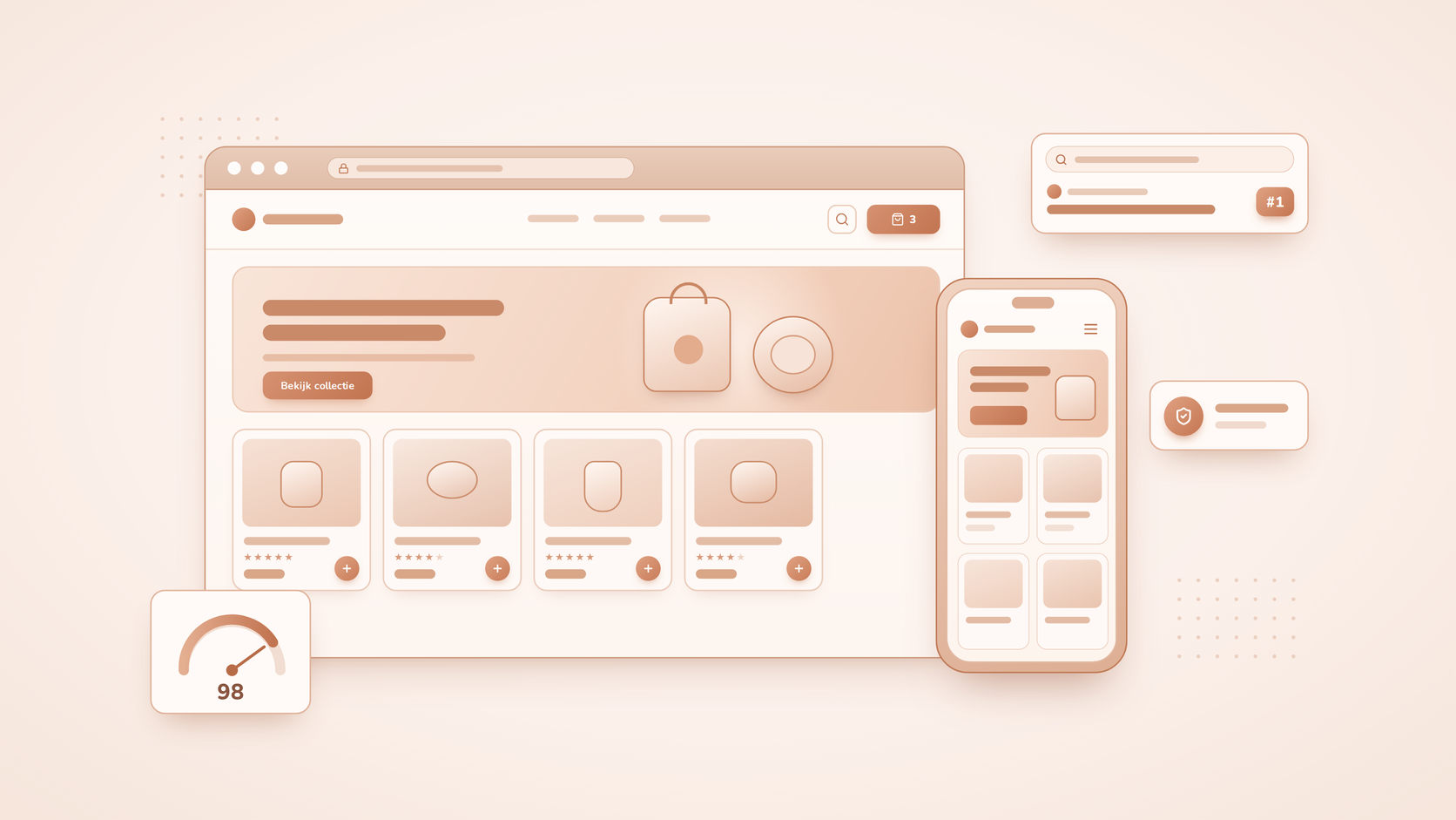 Voorbeeld van een responsive website en webshop gebouwd door DK Solution